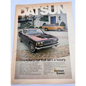 Vintage 1974 Rare Datsun Original Magazine Print Ad